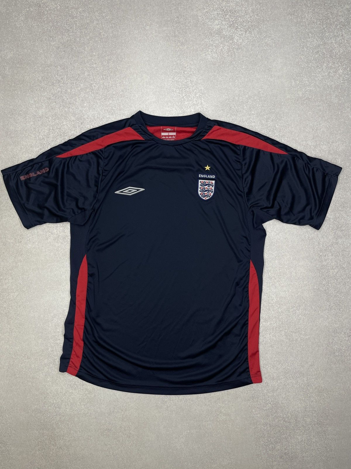 Umbro Vintage Umbro England Soccer Jersey Navy Y2K Football Size US L / EU 52-54 / 3 - 2 Thumbnail