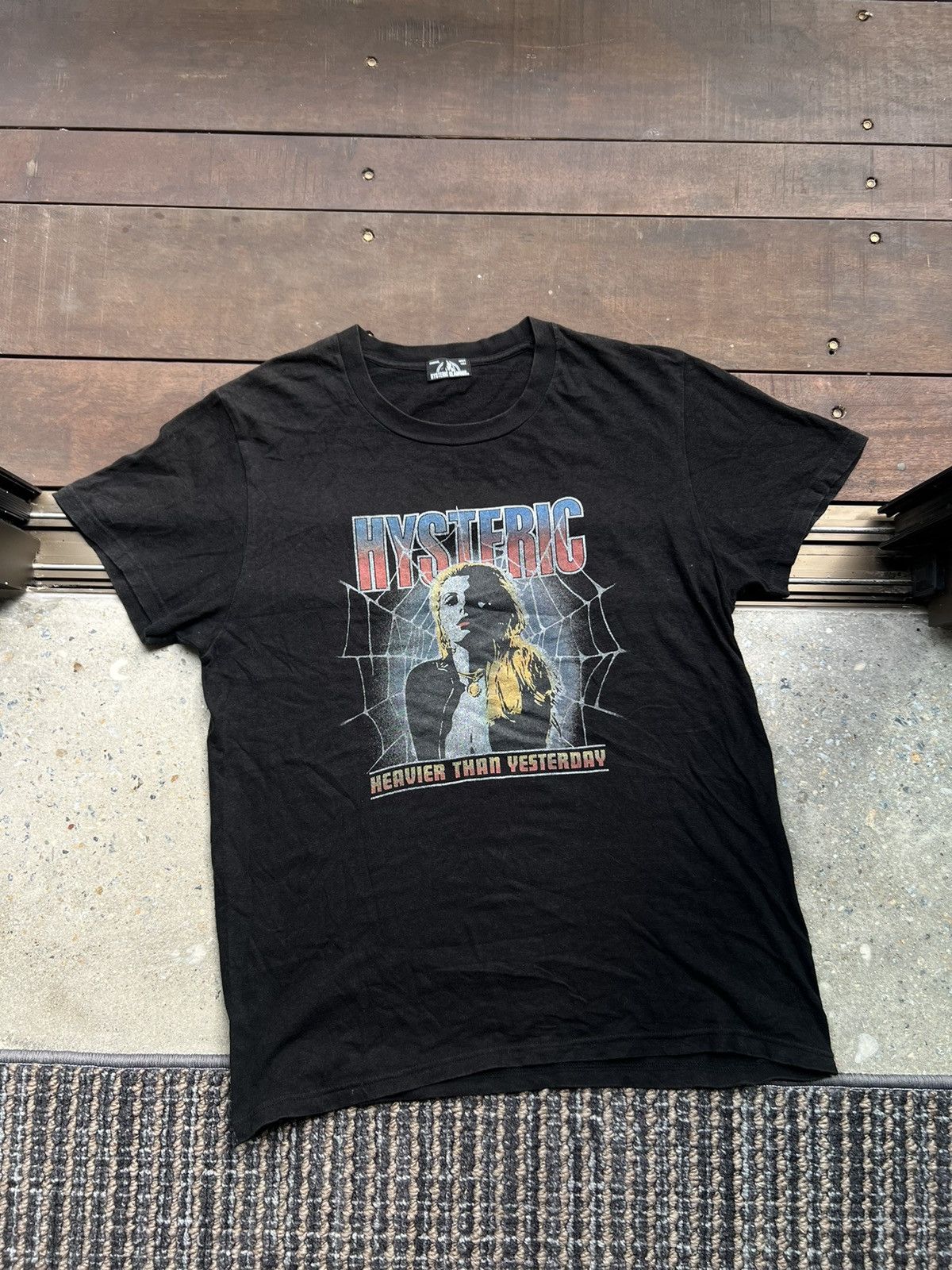Hysteric Glamour HYSTERIC GLAMOUR HEAVIER THAN YESTERDAY TEE SPIDER WEB Size US M / EU 48-50 / 2 - 1 Thumbnail