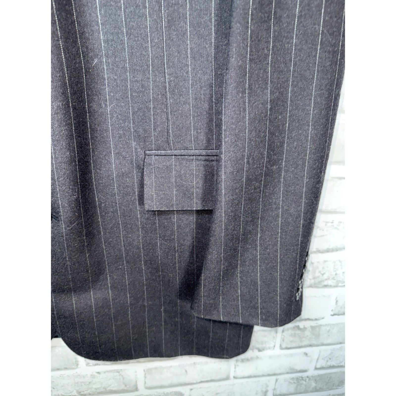 Polo Ralph Lauren VINTAGE Polo Ralph Lauren Sport Coat Wool Dark Gray 42 L USA Mens Wool Sport Coat 42 Long Striped Mantel Size US XL / EU 56 / 4 - 6 Thumbnail