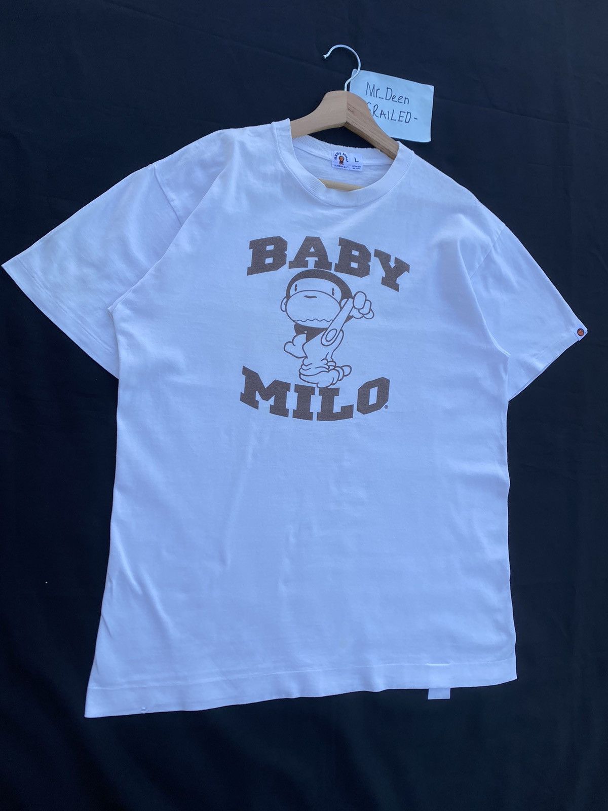 Bape Rare Vintage Baby Milo Bape Tshirt Size US L / EU 52-54 / 3 - 3 Thumbnail
