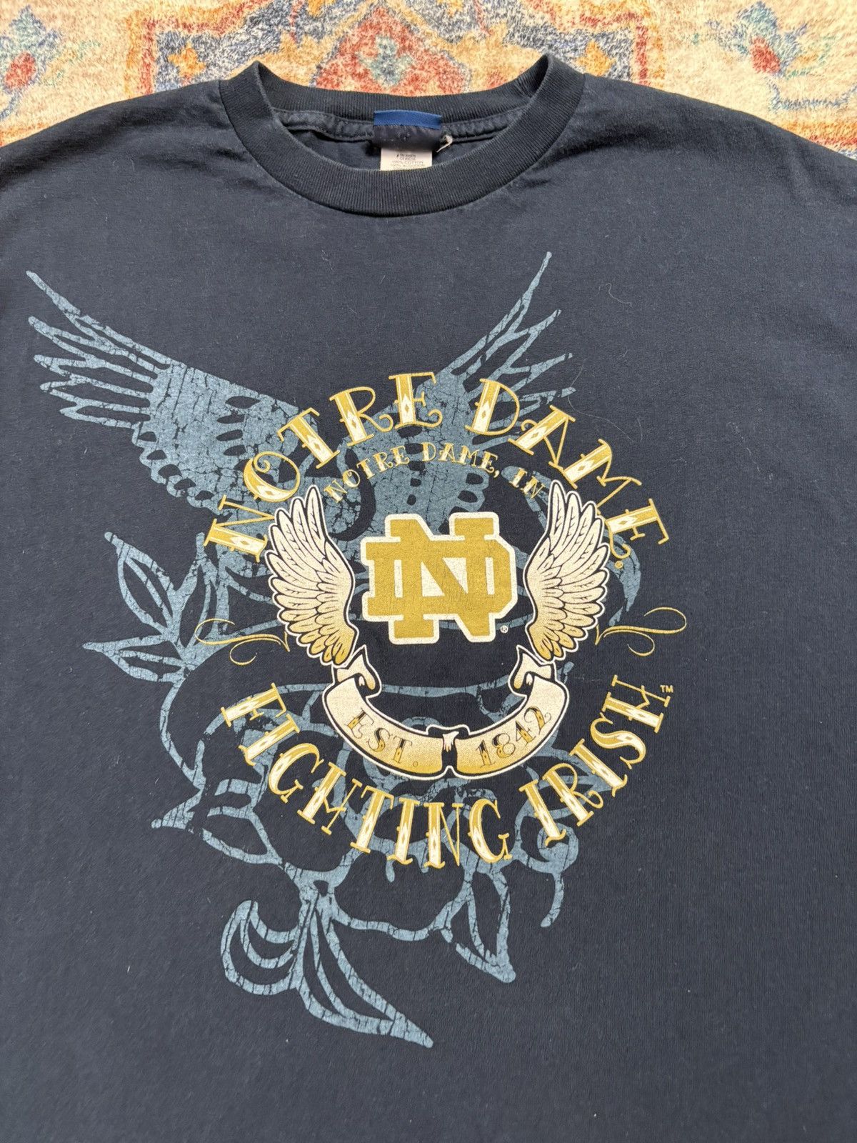 Vintage Vintage Notre Dame Fighting Irish Logo T-shirt Medium Size US M / EU 48-50 / 2 - 4 Thumbnail