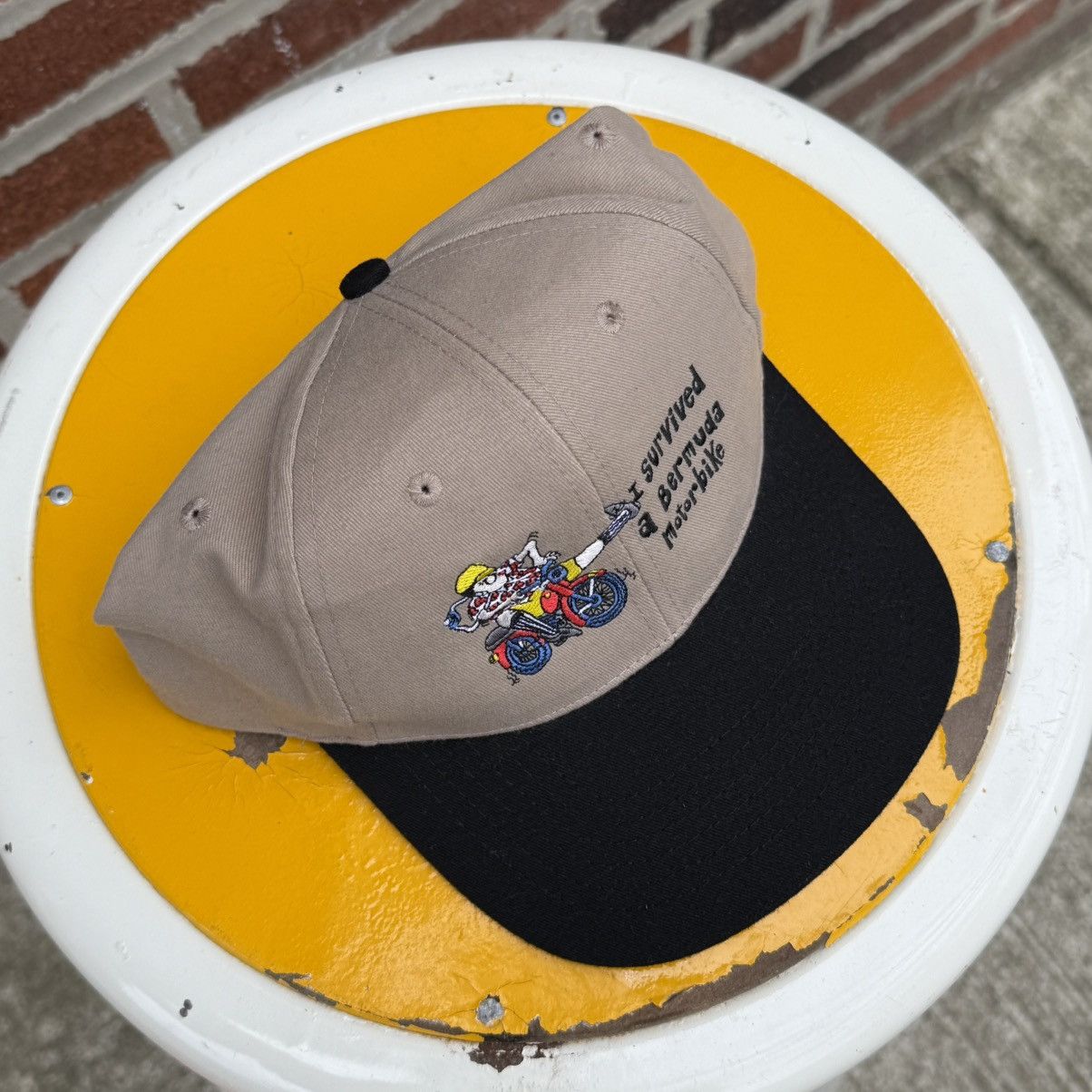 Vintage Vintage “I Survived a Bermuda Motorbike” Embroidered Cap Size ONE SIZE - 4 Thumbnail