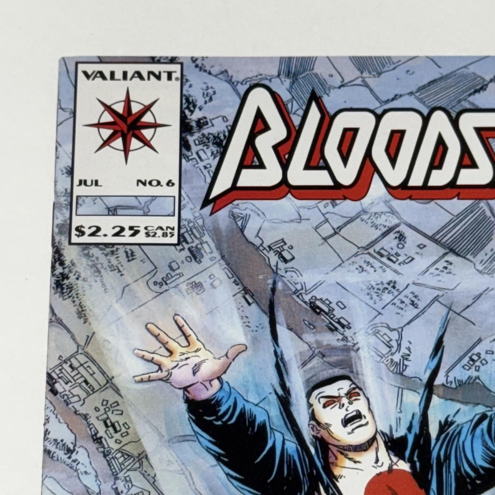 Designer VTG Valiant BLOODSHOT Vol. 1 #6 JUL 1993 GEM Grade Ready Size ONE SIZE - 3 Thumbnail