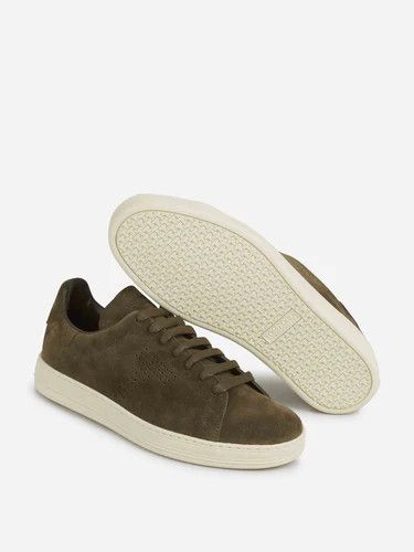 Tom Ford o1s22i1n0125 Suede Low Top Sneakers in Khaki Size US 9 / EU 42 - 4 Thumbnail