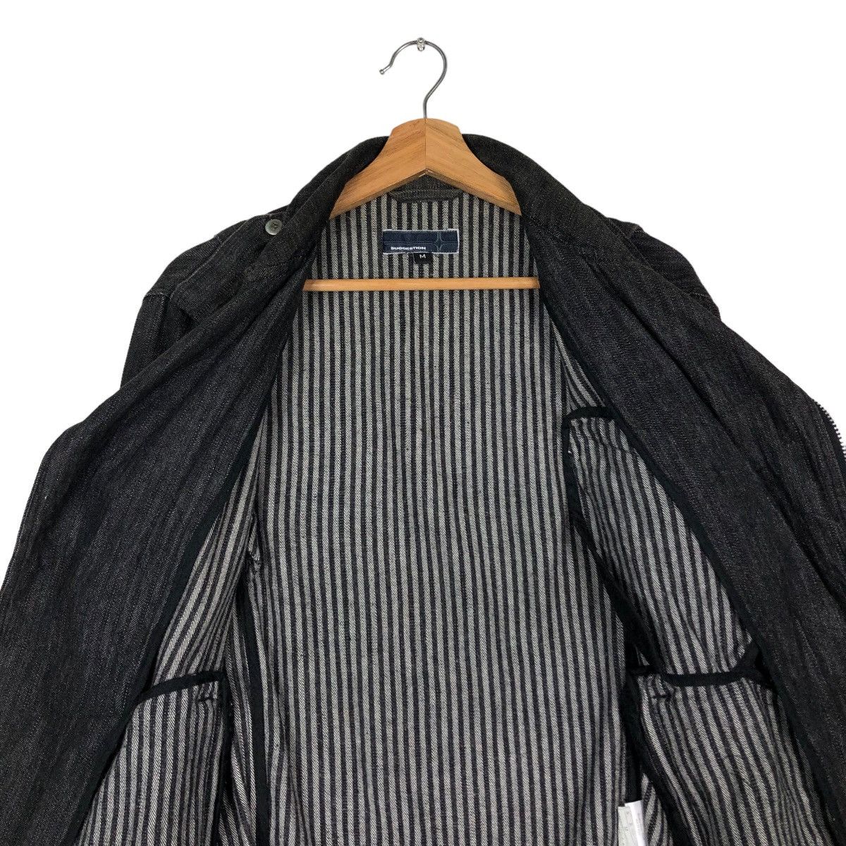 Japanese Brand Biker Jacket Bondage Double Breast Suggestion Japan Striped Size US M / EU 48-50 / 2 - 14 Thumbnail