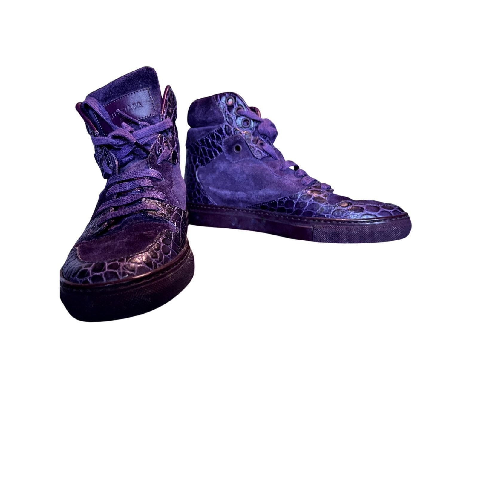 Balenciaga Balenciaga Purple leather suede sneakers High Top 36 Size US 5 / EU 37 - 2 Thumbnail
