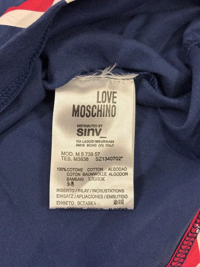 Moschino 2010s Moschino Navy Cross Stars Flag T-Shirt Size US L / EU 52-54 / 3 - 8 Thumbnail