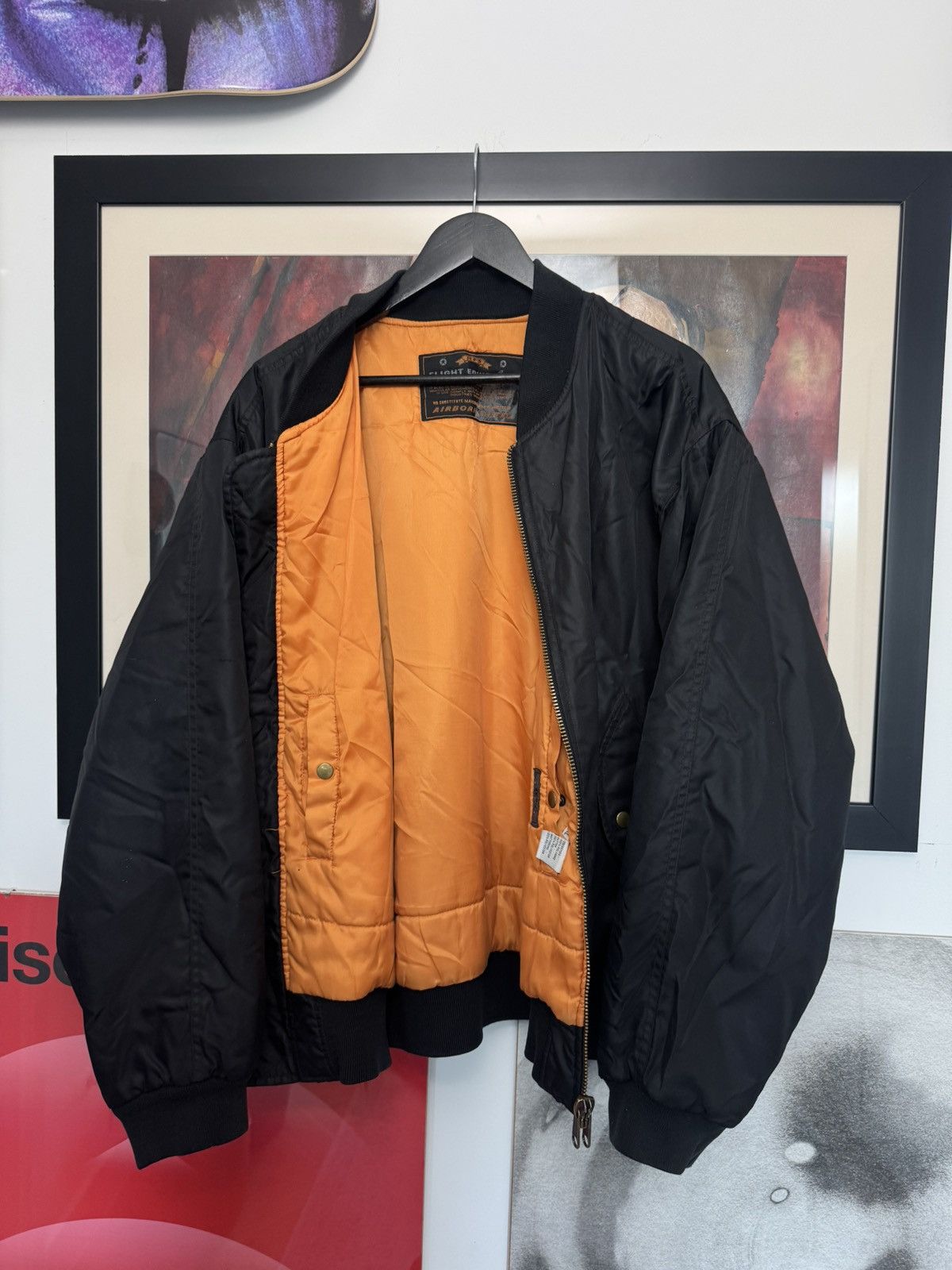 Vintage Ma1 Flyer Black Vintage Nylon Bomber Jacket BoxyFit Oversize Size US XL / EU 56 / 4 - 2 Thumbnail