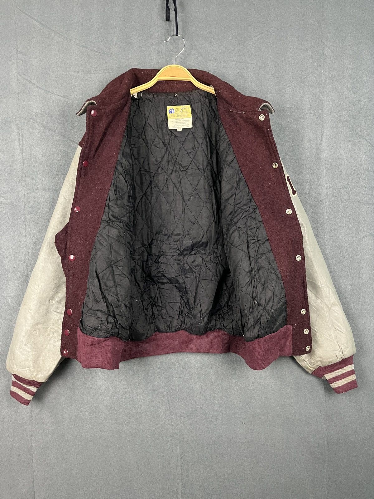 Vintage Vintage Wool Leather Varsity Jacket Clifton Basketball Size US L / EU 52-54 / 3 - 13 Thumbnail