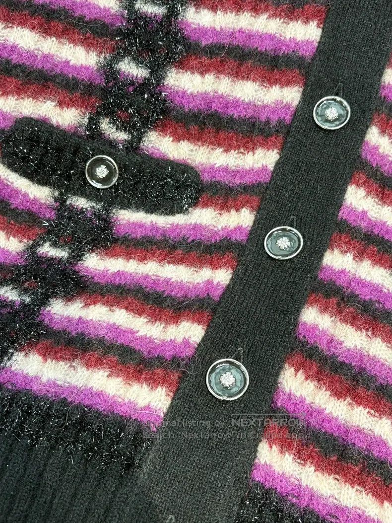 Chanel Chanel 23B Autumn and Winter Preview Series Purple Striped Size S / US 4 / IT 40 - 5 Thumbnail