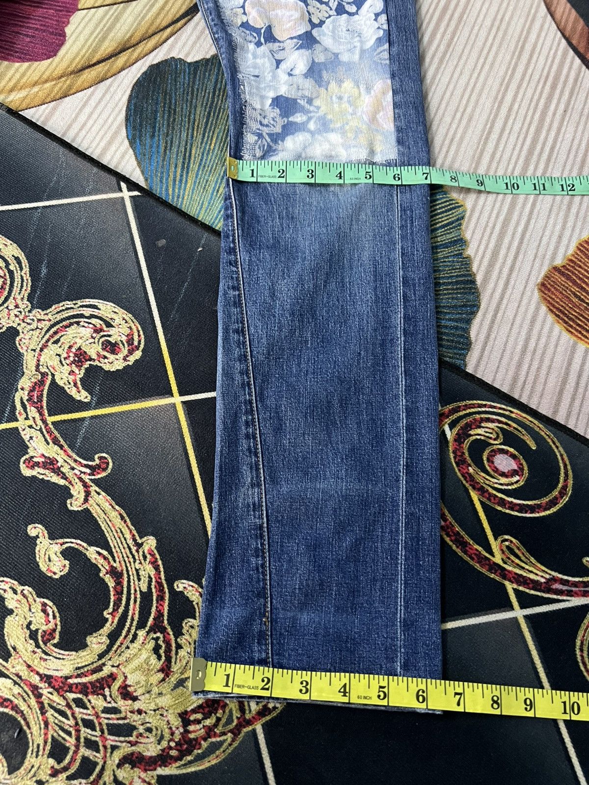 CABANE de ZUCCa Vintage Cabane De Zucca Patchwork Selvedge Mud Wash Jean Size US 30 / EU 46 - 6 Thumbnail
