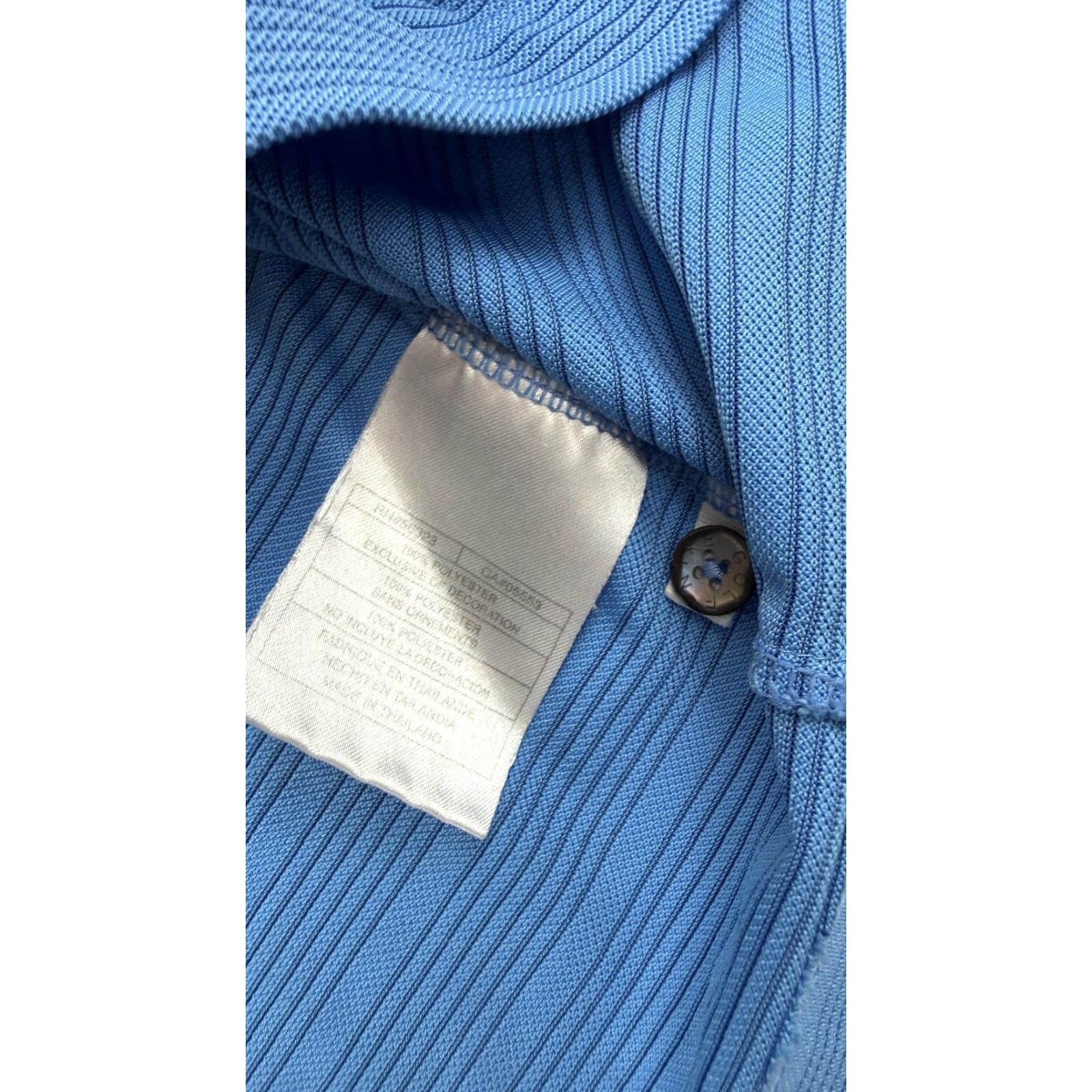 Nike Nike Golf Polo Shirt Mens L Blue Micro Stripe DRY Knit NikeFIT Size US L / EU 52-54 / 3 - 3 Thumbnail