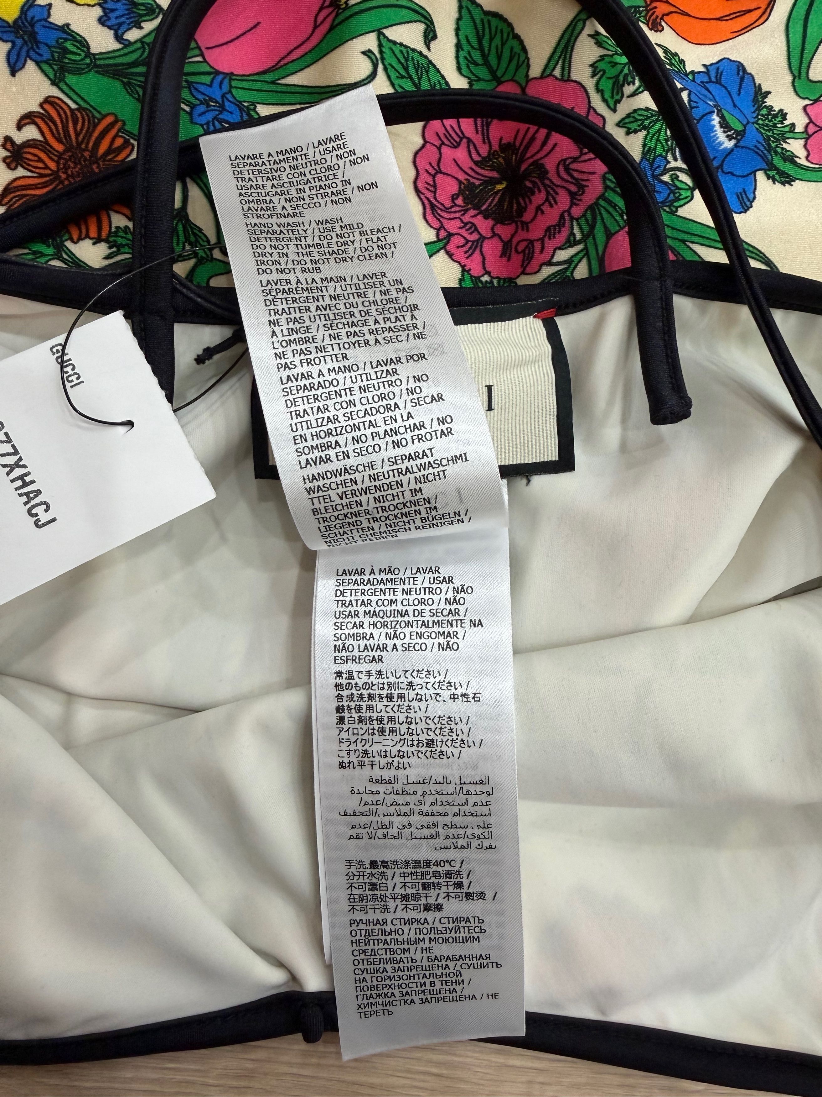 Gucci Gucci Floral Print Logo 1 Piece Swimsuit Bathingsuit S Small Size S / US 4 / IT 40 - 12 Thumbnail