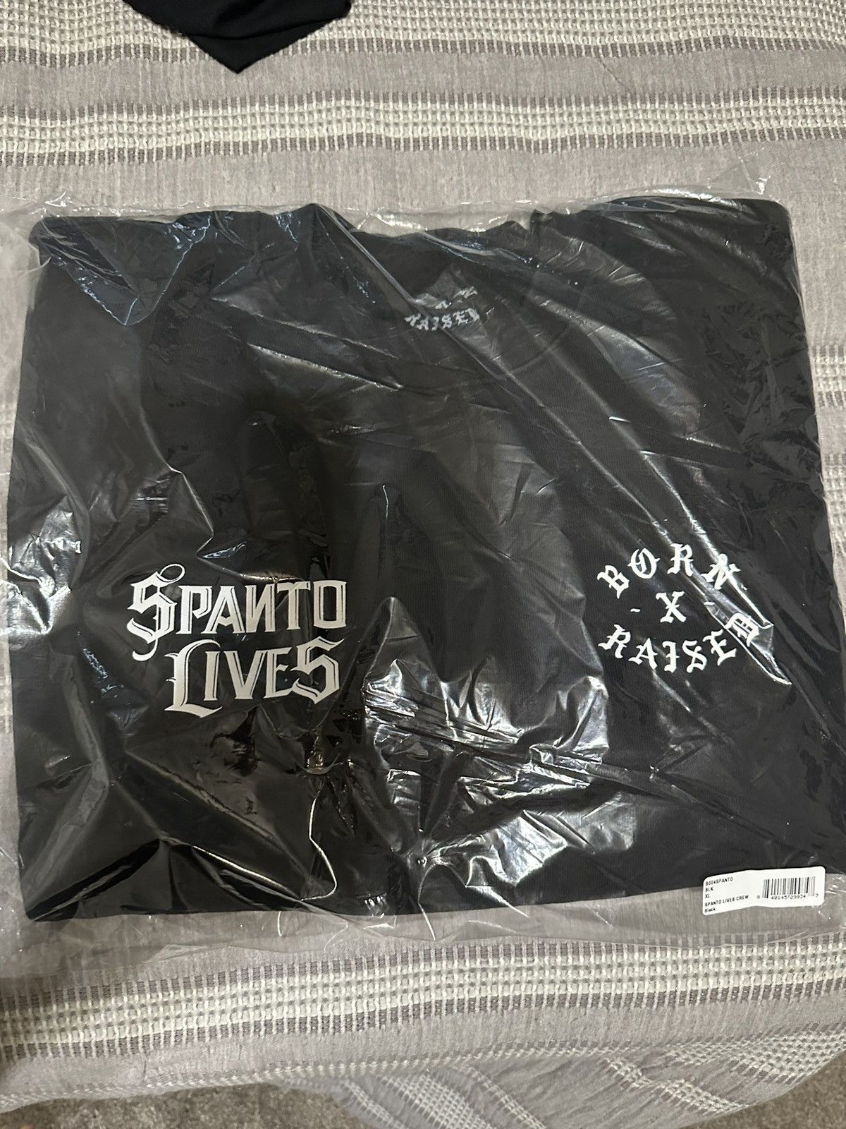 image of Born x Raised “Spanto Lives” Crewneck in Black, Men's (Size XL)