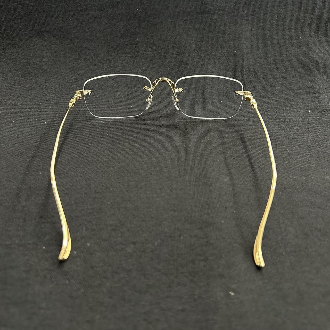 Japanese Brand × Vintage Y2K 2000s Style Gold Cross Hip Hop Blue Tint Sunglasses Size ONE SIZE - 3 Thumbnail