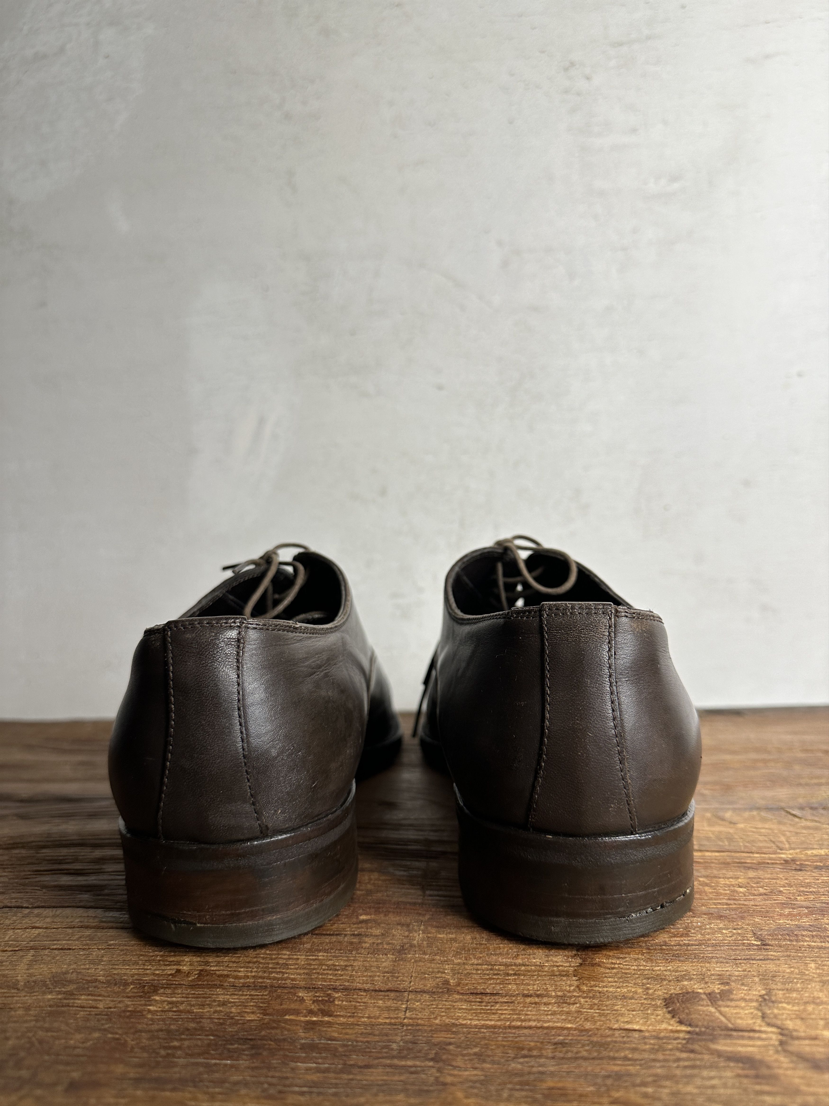 Ermenegildo Zegna Ermenegildo Zegna Chocolate Brown Derby Shoes Size US 11 / EU 44 - 5 Thumbnail