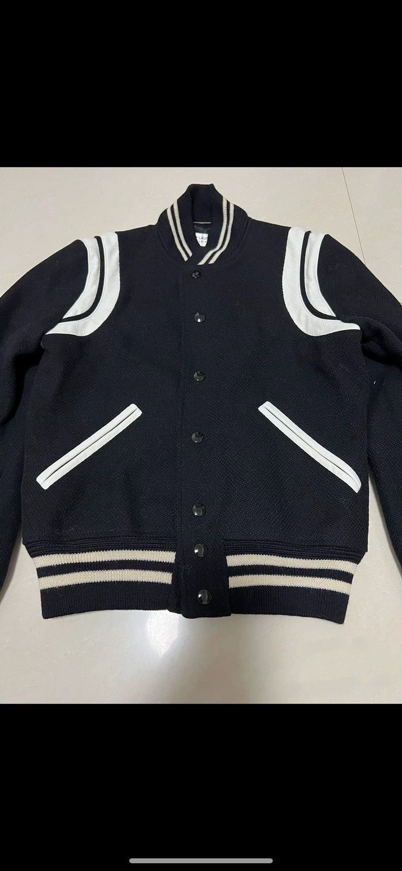 Other Saint Laurent Classic Black and White Baseball Jacket Coat- Size US XS / EU 42 / 0 - 1 Thumbnail