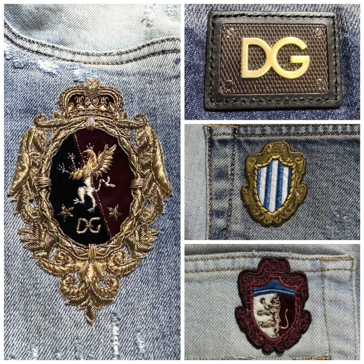 Dolce & Gabbana Dolce & Gabbana antique mirror patchwork denim pants jeans Size US 42 / EU 58 - 3 Thumbnail