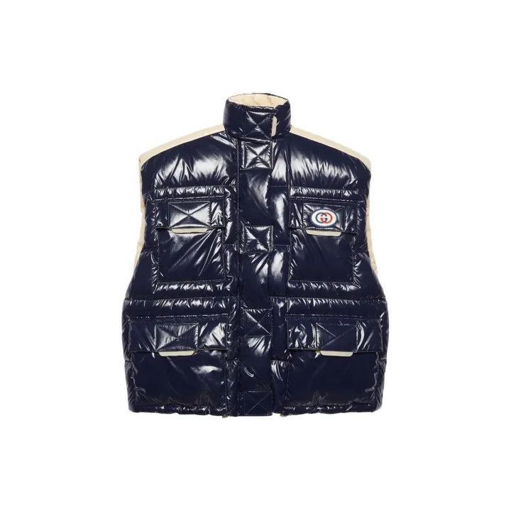Gucci Gucci Women's Black Reversible Down Vest-2507 Size L / US 10 / IT 46 - 2 Thumbnail