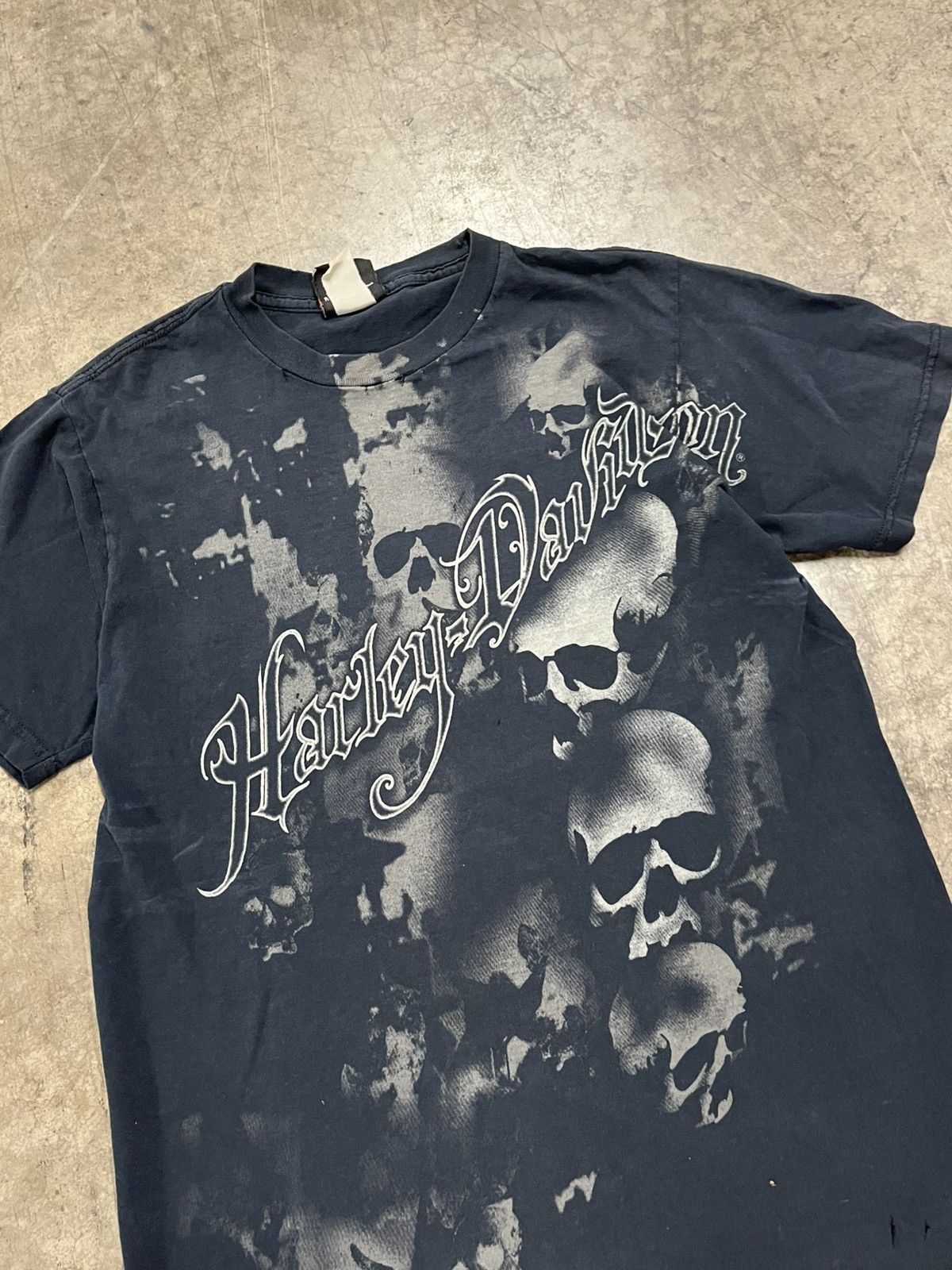 Harley Davidson × Vintage Harley Davidson skull vintage AOP style tee shirt hype rare Size US M / EU 48-50 / 2 - 5 Thumbnail