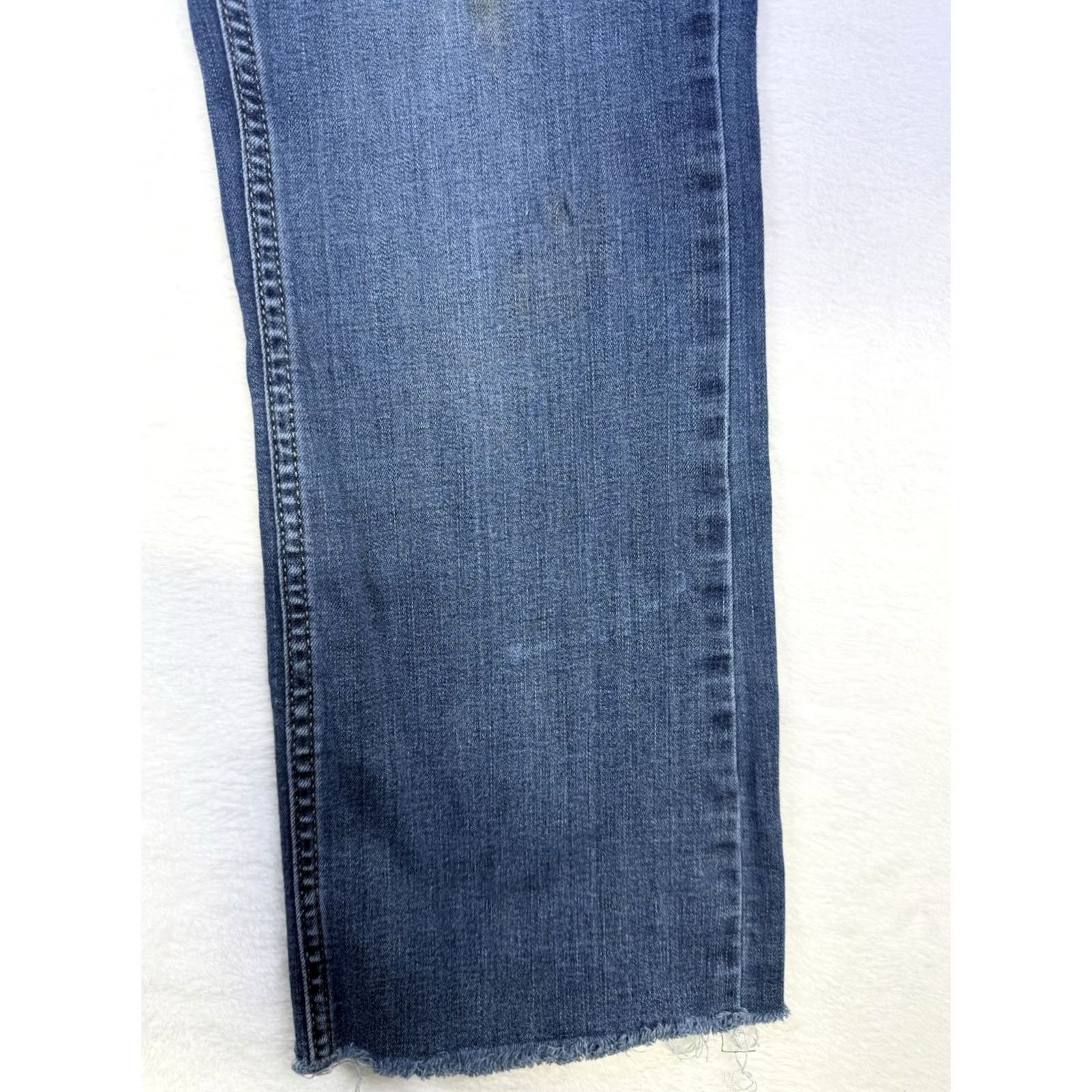 Calvin Klein Calvin Klein Jeans Womens Straight Fit Size 10 Blue Cotton Blend Denim Repreve 30in Inseam Regular Comfort Pockets Zip Button Logo VINTAGE No Size 32" / US 10 / IT 46 - 4 Thumbnail