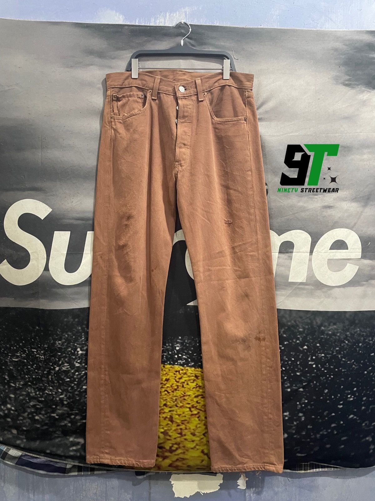 Japanese Brand × Levi's × Vintage 🔥🔥Vintage levi’s 501 denim brown🔥🔥 Size US 32 / EU 48 - 1 Thumbnail