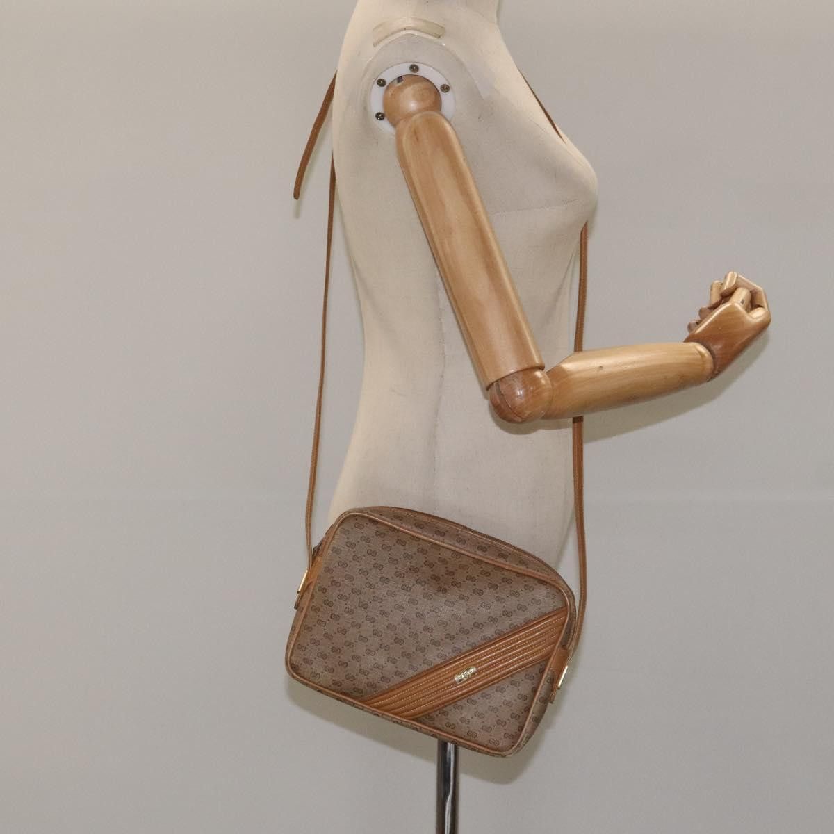 Gucci GUCCI Micro GG Supreme Shoulder Bag Pvc Leather Brown Gold Size ONE SIZE - 23 Thumbnail