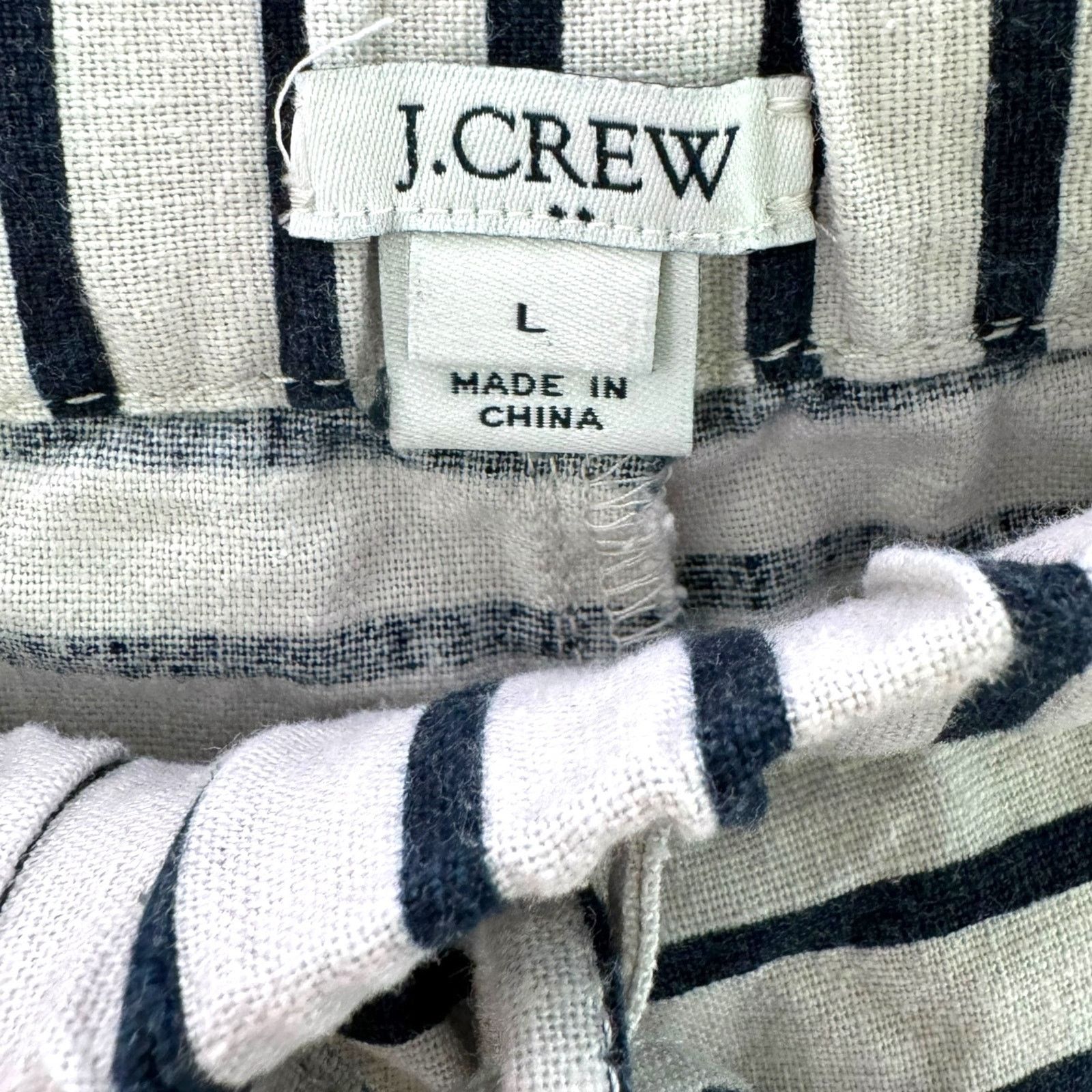 J.Crew J.Crew Ladies Retro Nautical Blue Stripe Linen Shorts | Sz L Size 32" / US 10 / IT 46 - 5 Thumbnail
