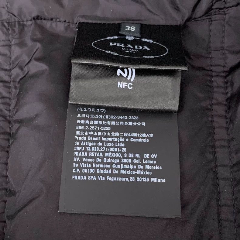 Prada Prada Size 38 Black triangle hooded zipper down jacket 250 Size US XXS / EU 40 - 7 Thumbnail