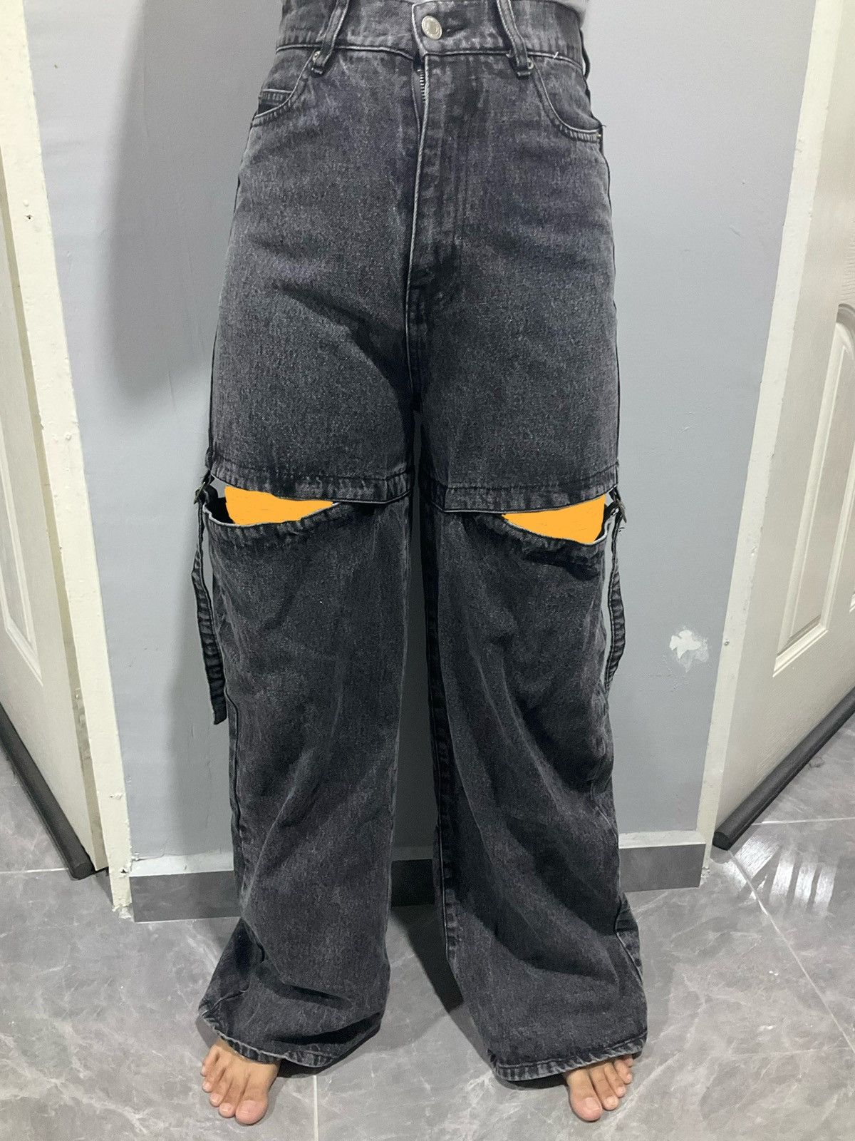 Le Grande Bleu (L.G.B.) Vintage y2k Denim Solid Detachable Pants Bootcut Size 27" / US 4 / IT 40 - 1 Thumbnail