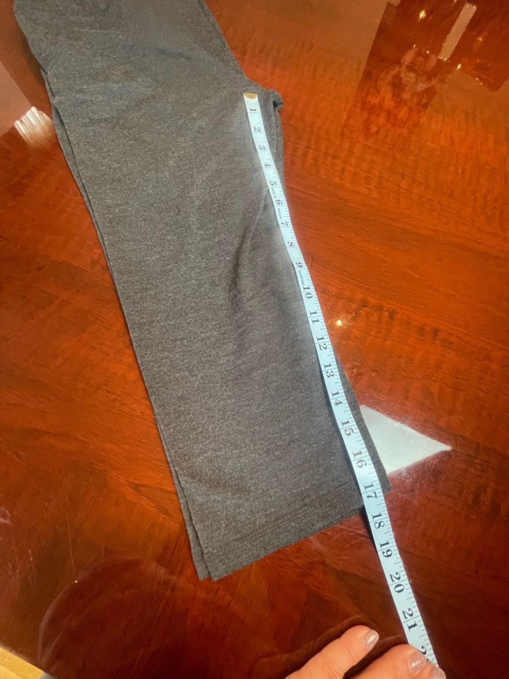 Spalding Spalding Gray Crop Yoga Leggings High Waisted Capris L Size 29" - 8 Thumbnail