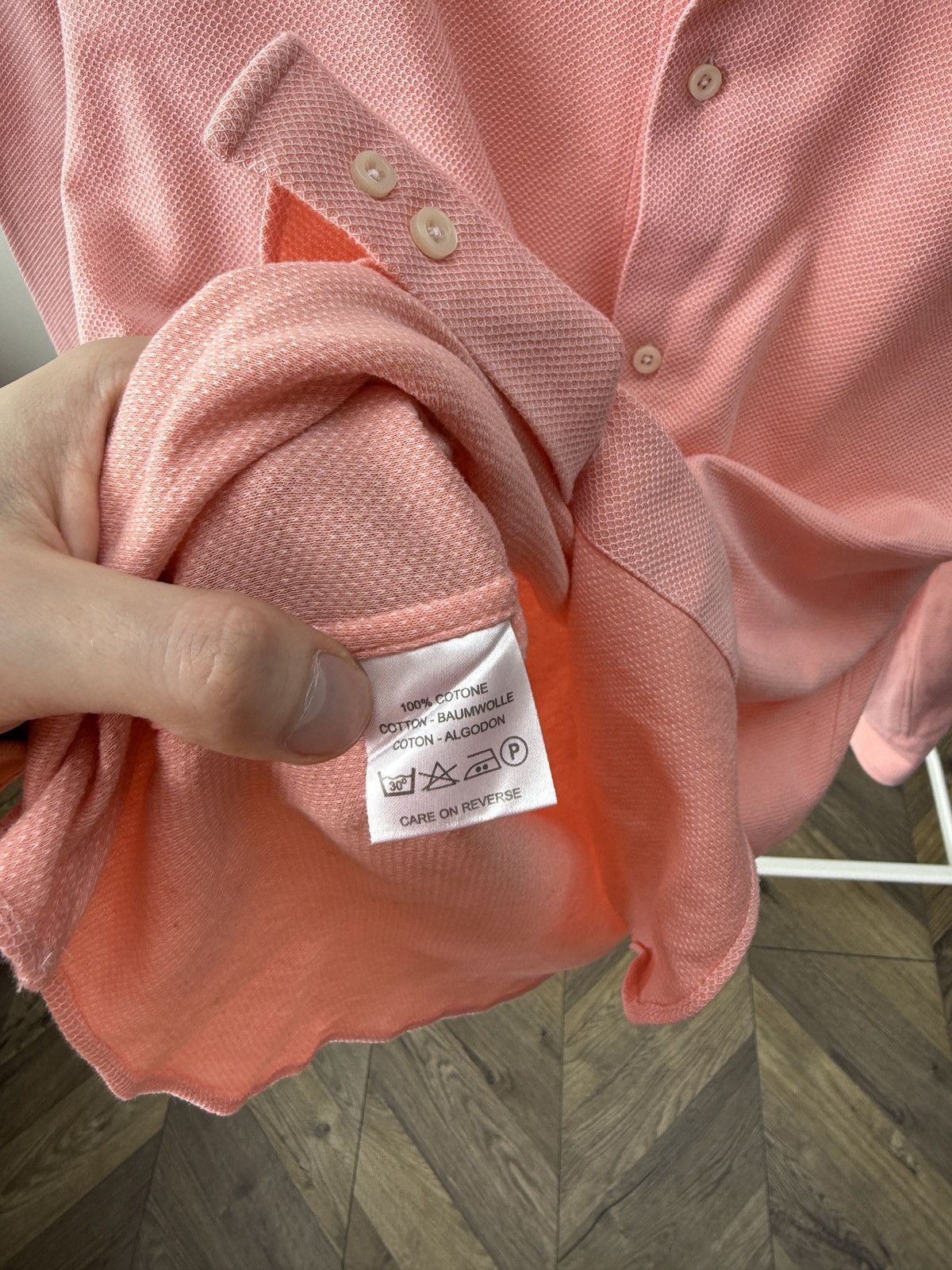Boggi Vintage Boggi Milano Shirt Pink Textured Cotton Button Up Size US L / EU 52-54 / 3 - 6 Thumbnail