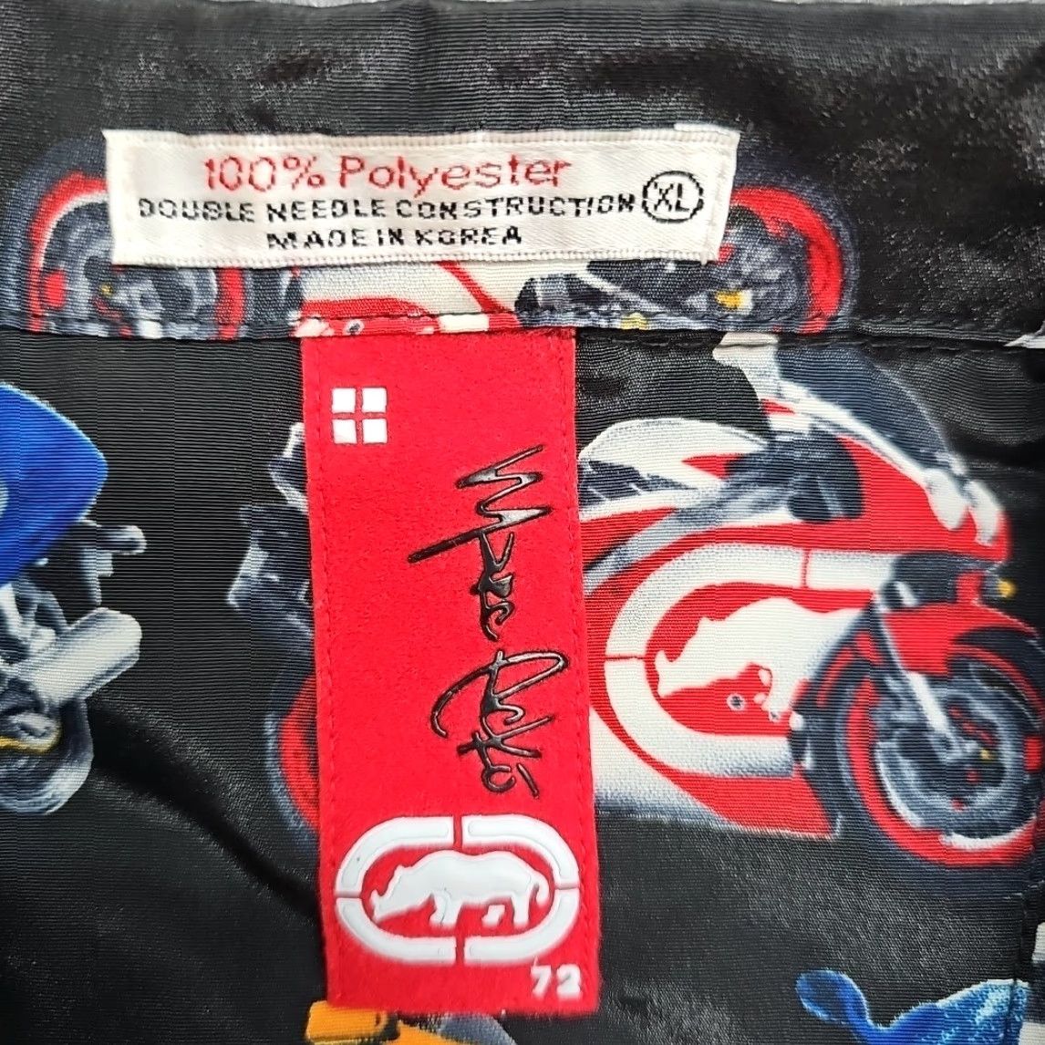 Ecko Unltd. VINTAGE Marc Ecko Racing Motorcycle All Over Print Button Shirt Men XL Black VTG Size US XL / EU 56 / 4 - 2 Thumbnail