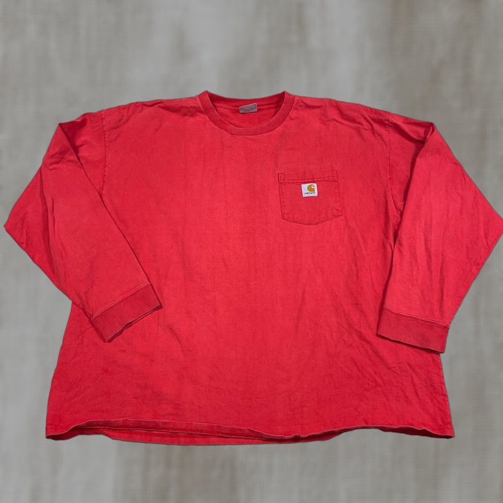 Carhartt VINTAGE Carhartt Shirt Men 2XL Red Pocket Tee Work Wear Plain Basic 90s Y2K Size US XXL / EU 58 / 5 - 1 Thumbnail