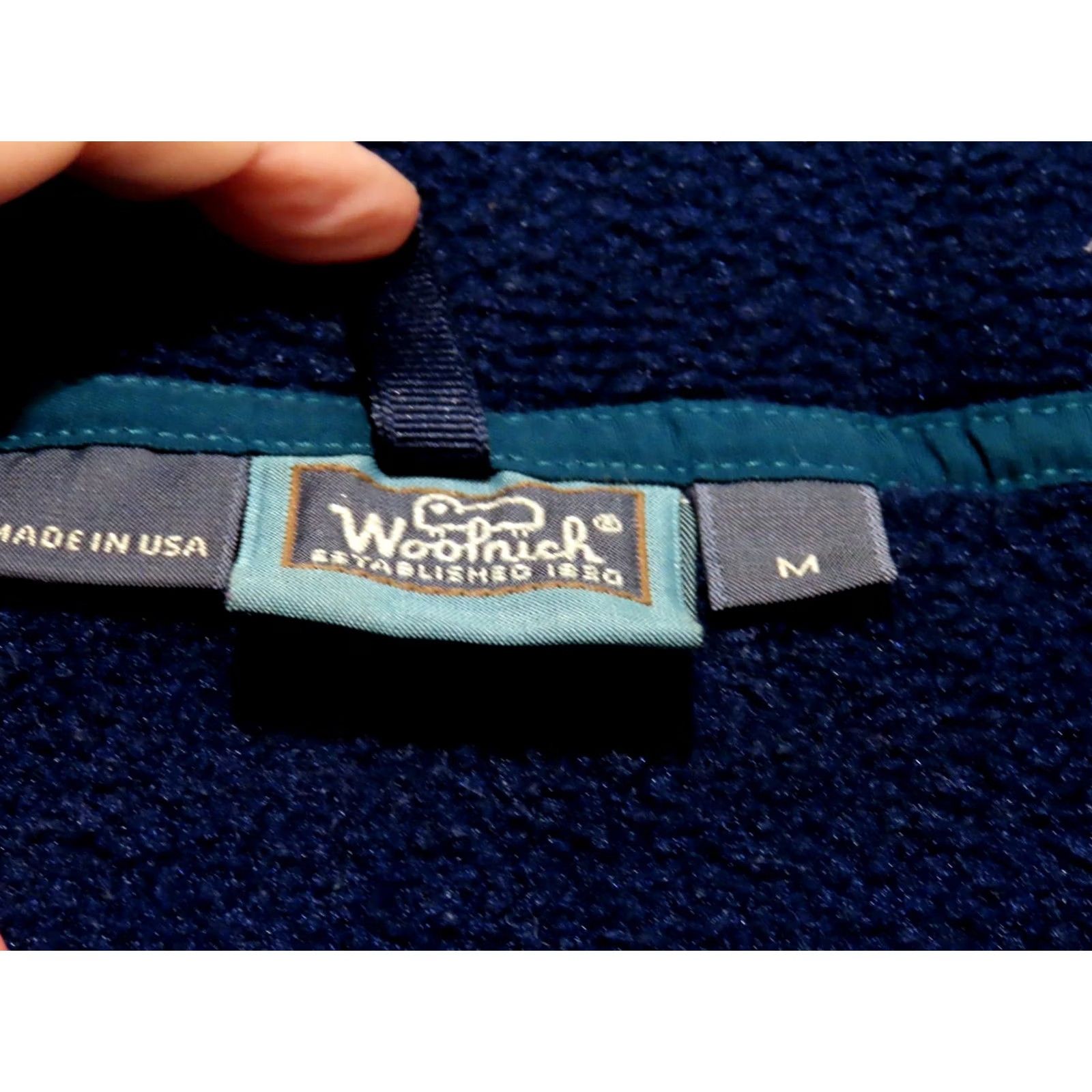Vintage VINTAGE Woolrich Pullover Shirt M 1/2 Snap Fleece Blue Turquoise 80s Outdoor Men's Size US M / EU 48-50 / 2 - 4 Thumbnail