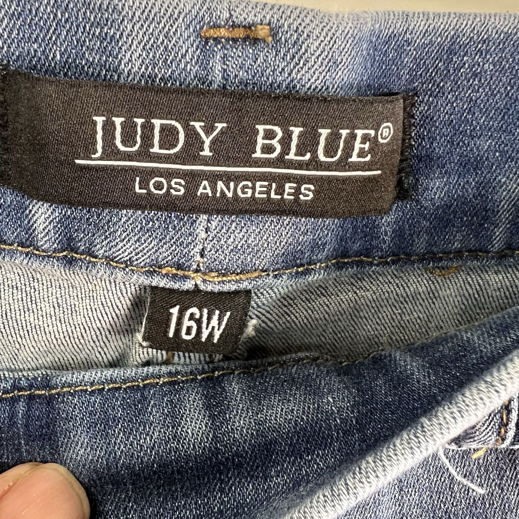 Vintage VINTAGE Judy Blue Slim Straight Denim Jeans Womens 16 Plus Blue High Rise Stretch Size 38" / US 16 / IT 52 - 5 Thumbnail