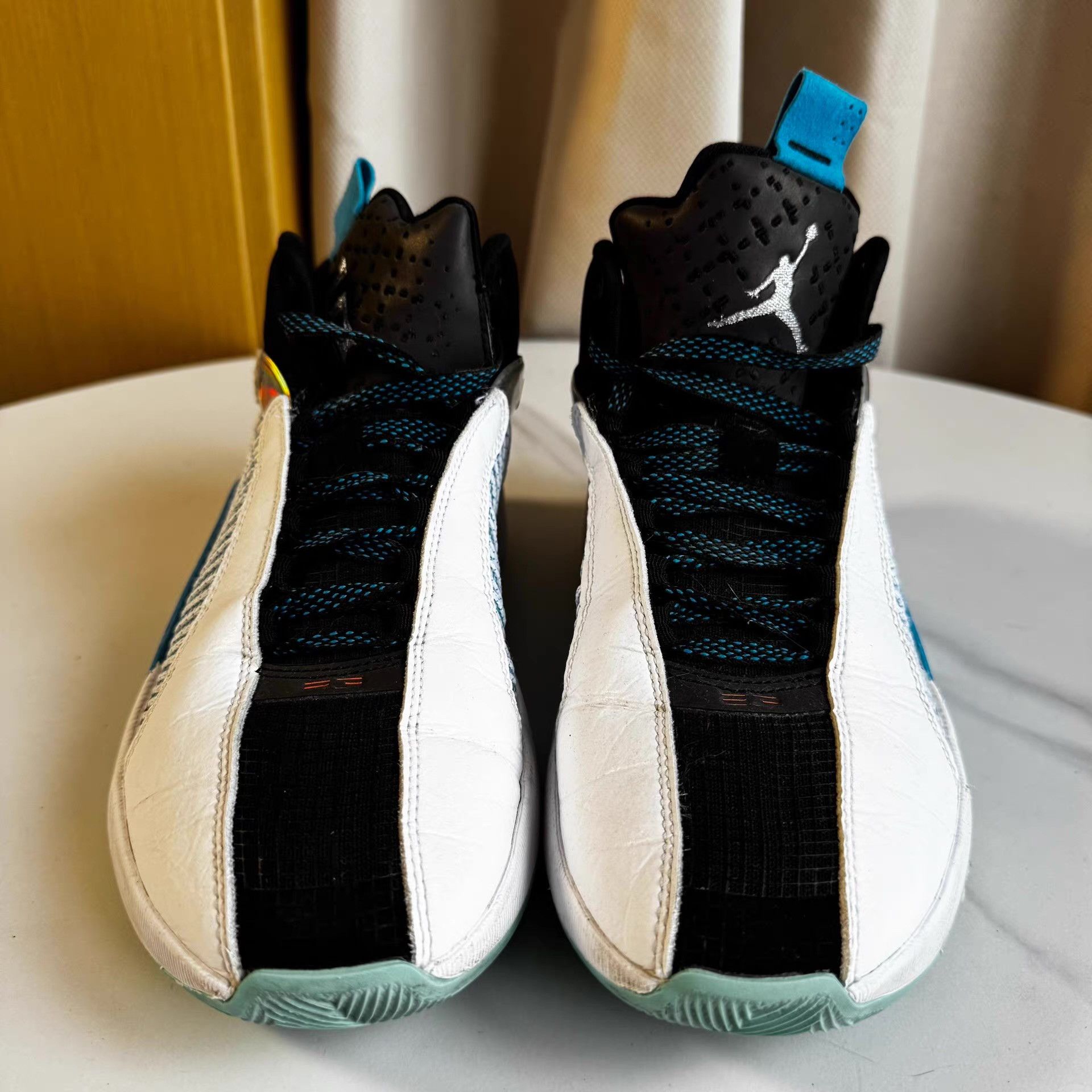 Nike Air Jordan 35GuoAiluncolorwaywhitebluelake greenmid-top Q10 Size US 8 / EU 41 - 1 Thumbnail
