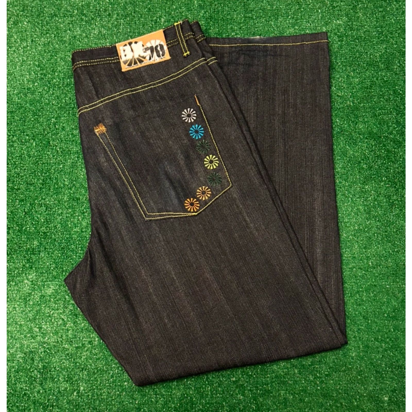 Vintage VINTAGE Brooklyn Xp Embroidered Baggy Jeans Mens Sz 38 Skater Hip Hop Grunge Wide-Leg Denim 34 Inseam Mens Size US 38 / EU 54 - 5 Thumbnail