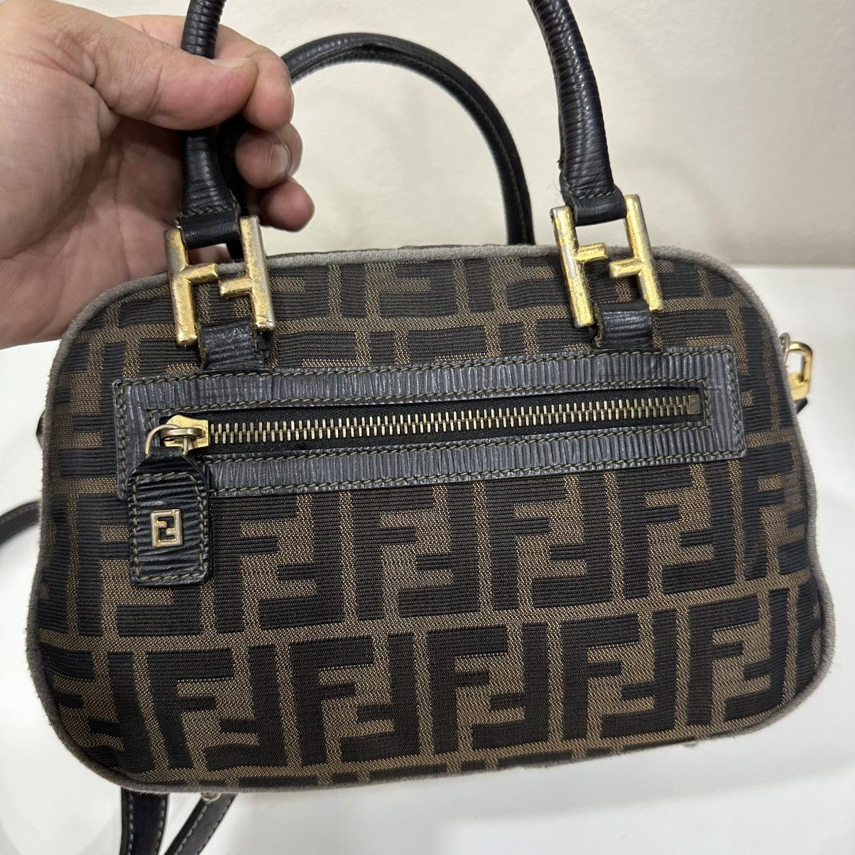 Fendi ‼️LASTDROP‼️ FENDI ZUCCA FF BOSTON MINI TWO WAY HANDBAG Size ONE SIZE - 5 Thumbnail