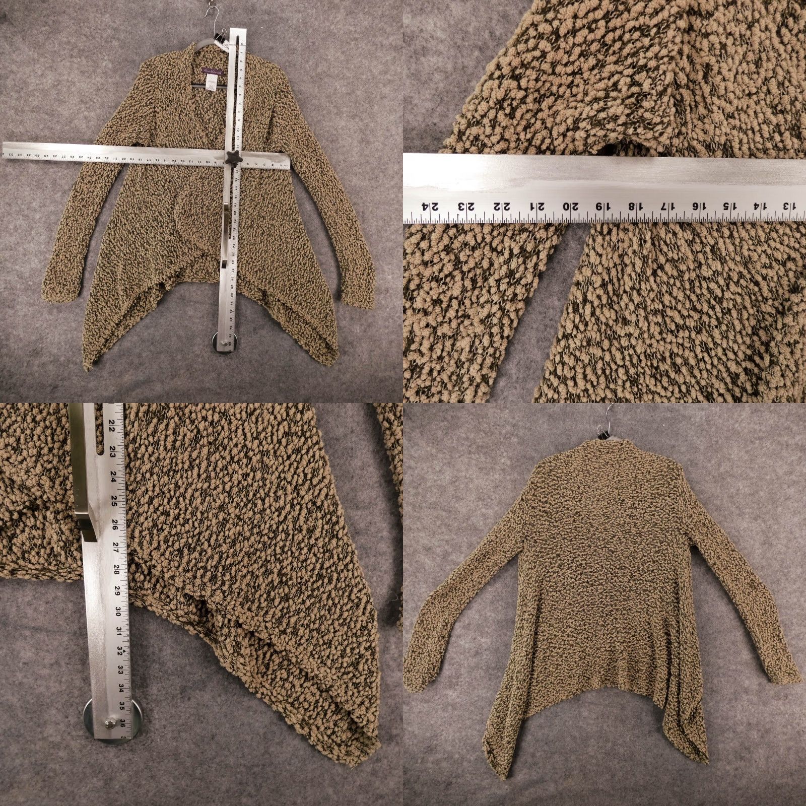 Gloria Vanderbilt Gloria Vanderbilt Cardigan Womens Medium Brown Open Front Long Sleeve Sweater Size L / US 10 / IT 46 - 8 Thumbnail