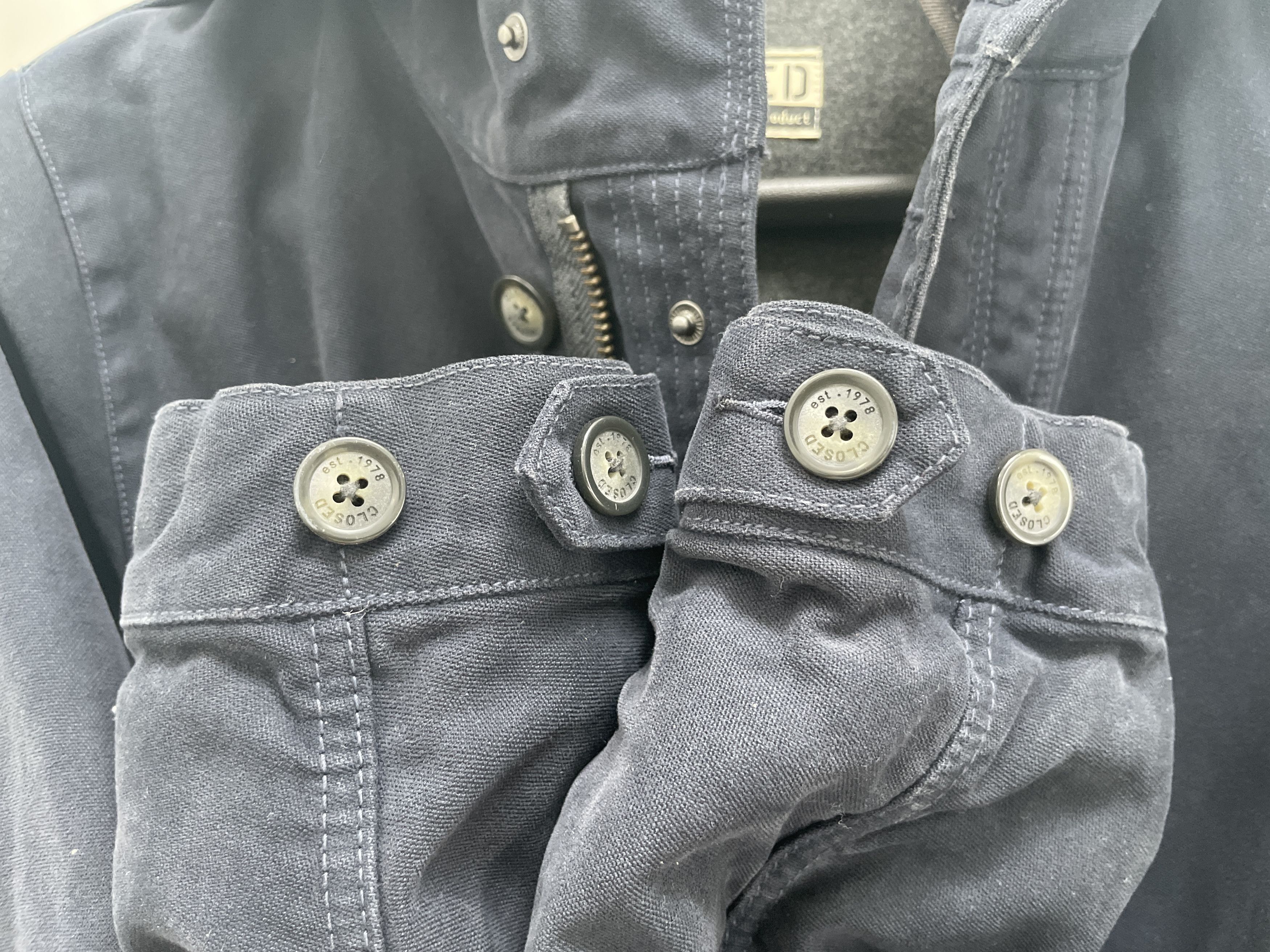 CLOSED CLOSED Men's Navy Hooded Parka, Removable Lining Size US M / EU 48-50 / 2 - 9 Thumbnail
