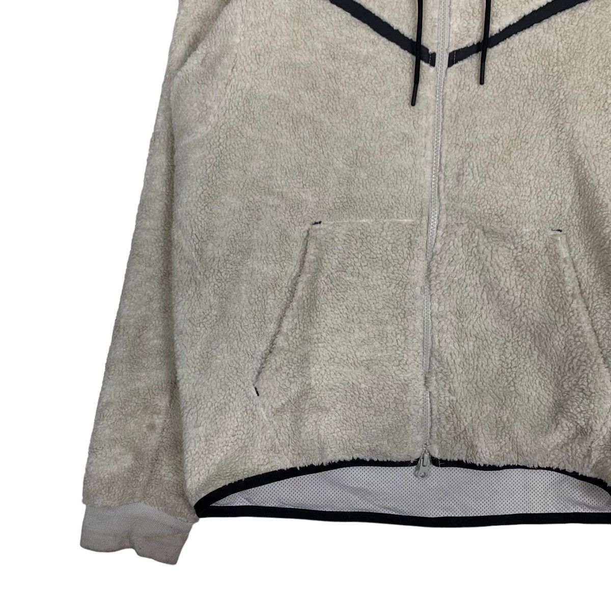 Nike NIKE Deep Pile Grey Fleece Zipper Hoodie Jacket #1059-C48 Size US M / EU 48-50 / 2 - 3 Thumbnail