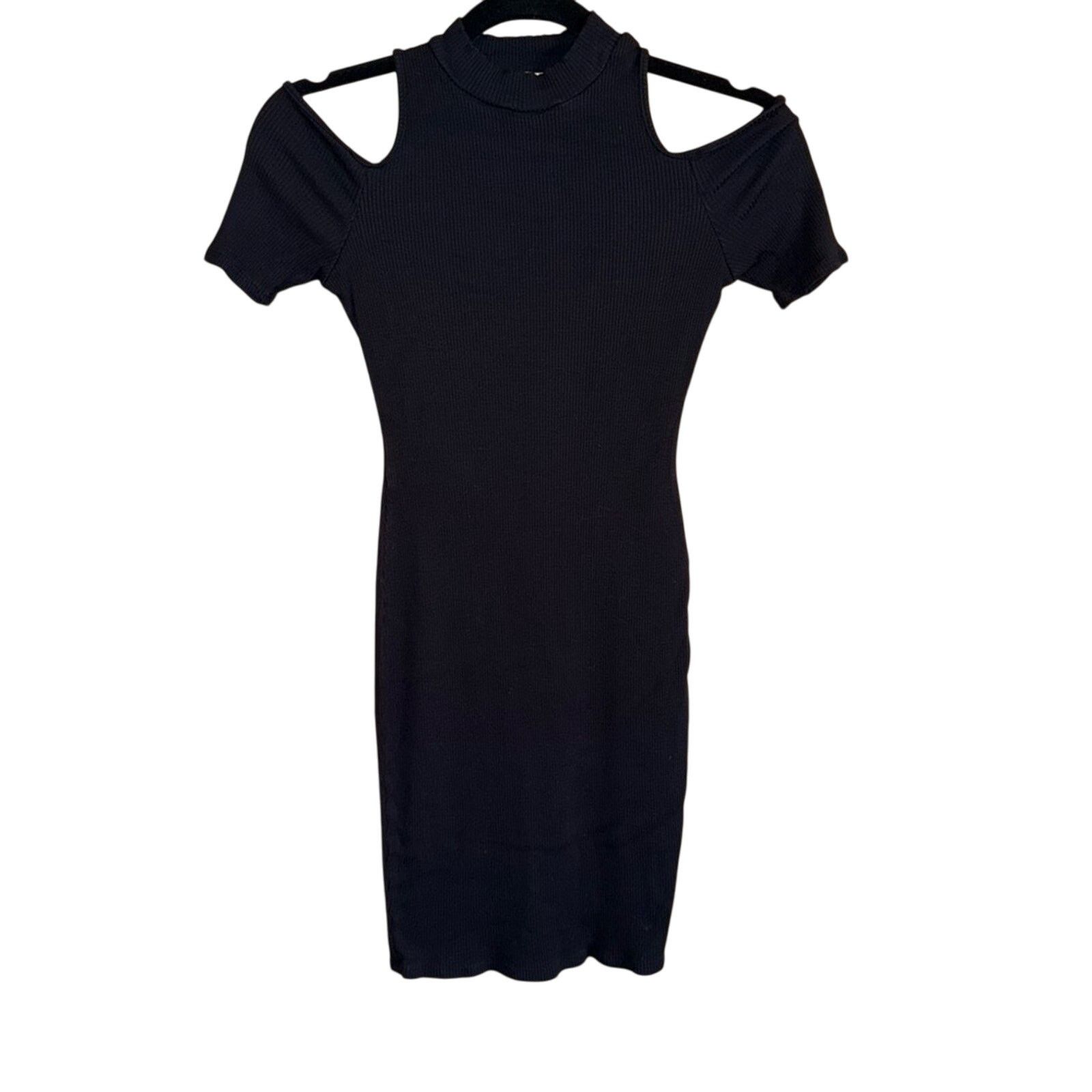 Other Charlotte Russe Elegant Black Cold Shoulder Dress Size S / US 4 / IT 40 - 1 Thumbnail