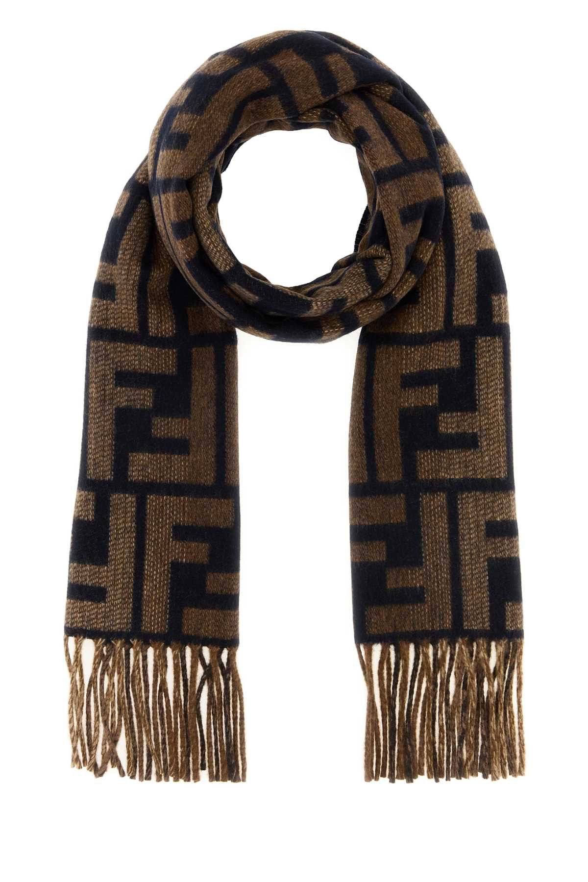 Fendi Embroidered Wool Blend Scarf Size ONE SIZE - 1 Thumbnail