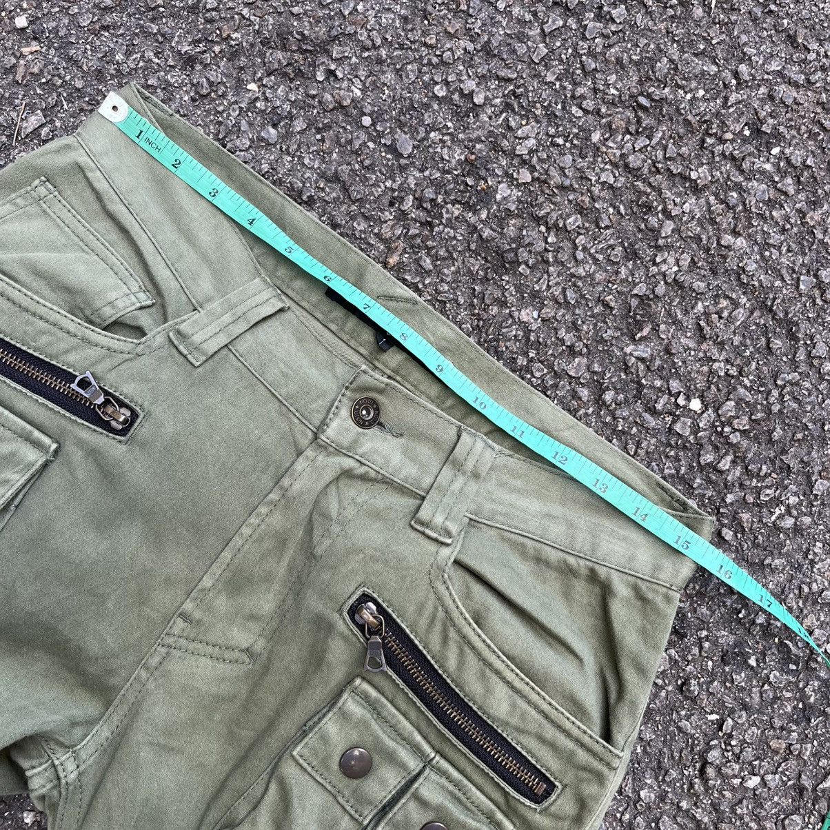 Hysteric Glamour Flared Cargo Green Pants NO ID Japan Multi Pockets Bootcut Size US 29 - 6 Thumbnail