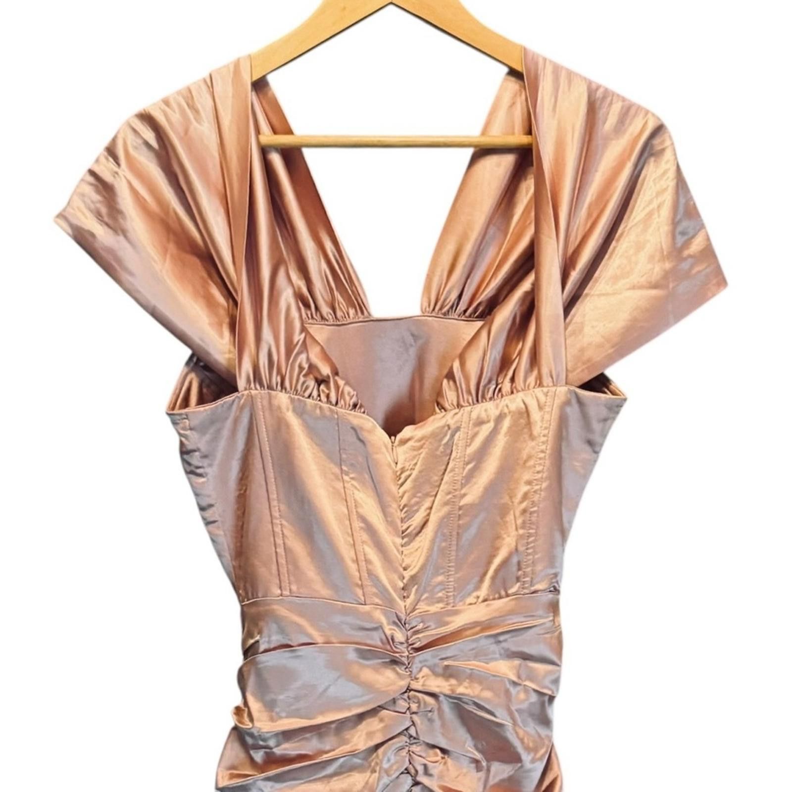 Designer Superdown. Aurora Mini Satin Ruched Dress. Size Medium. Size M / US 6-8 / IT 42-44 - 12 Thumbnail