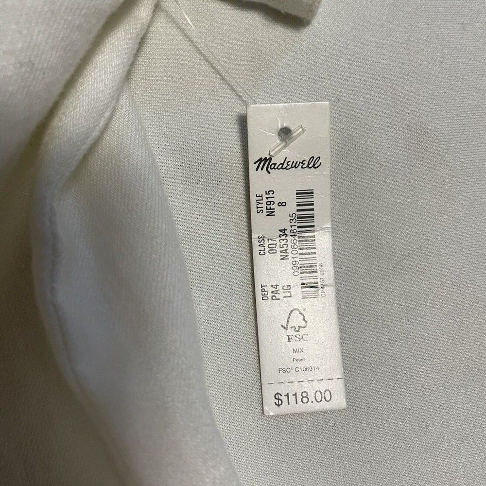Madewell NWT New $118 Madewell Off-White Linen-Cotton Puff-Sleeve Mi Size M / US 6-8 / IT 42-44 - 8 Thumbnail