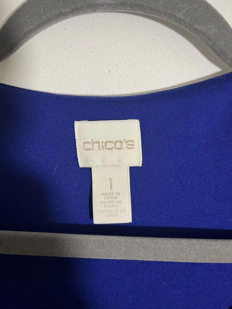 Chicos Chico's Elegant Sheer Top in Vibrant Blue Size S / US 4 / IT 40 - 2 Thumbnail