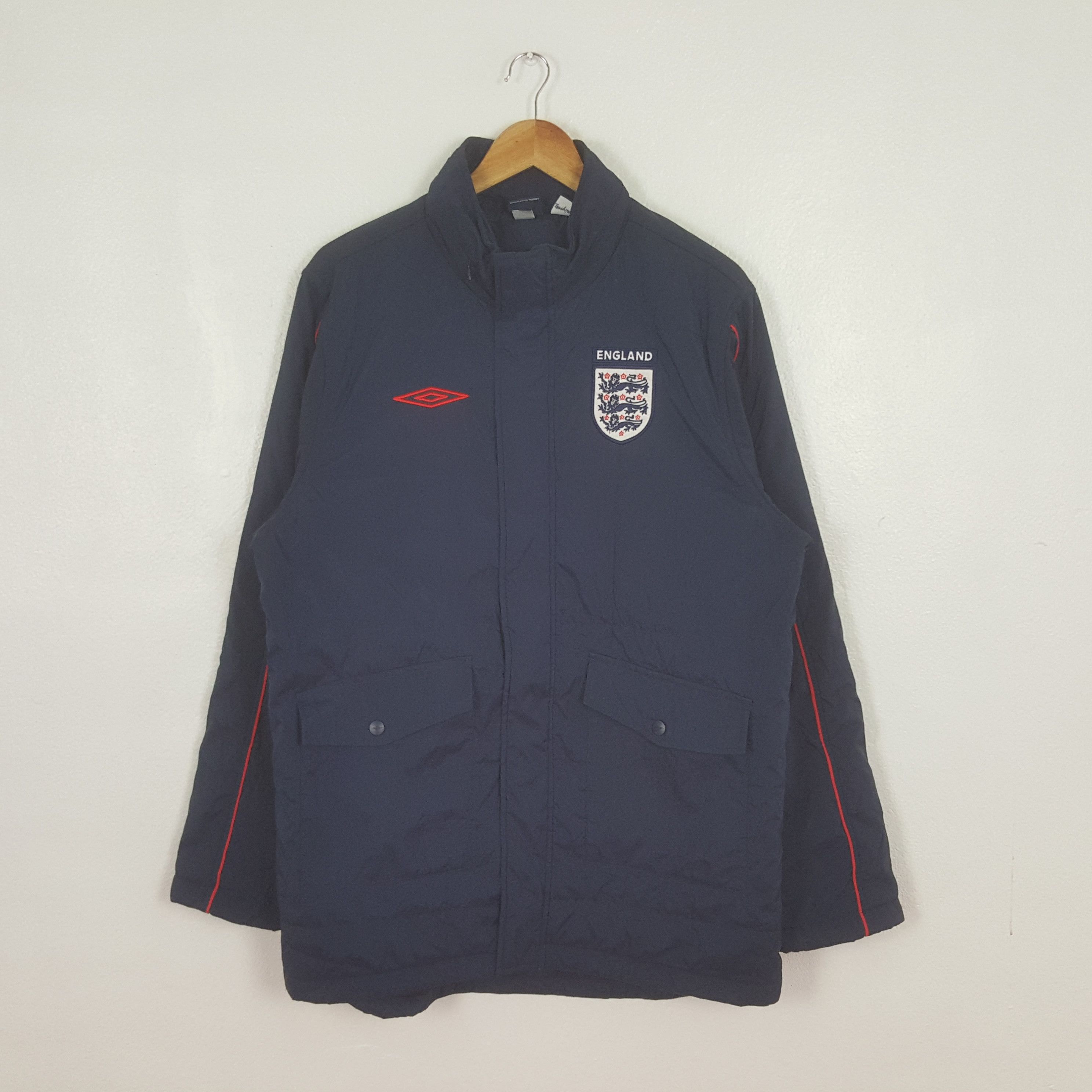 Umbro Vintage Umbro England Soccer Team Windbreaker Jacket C324N6 Size US L / EU 52-54 / 3 - 1 Thumbnail
