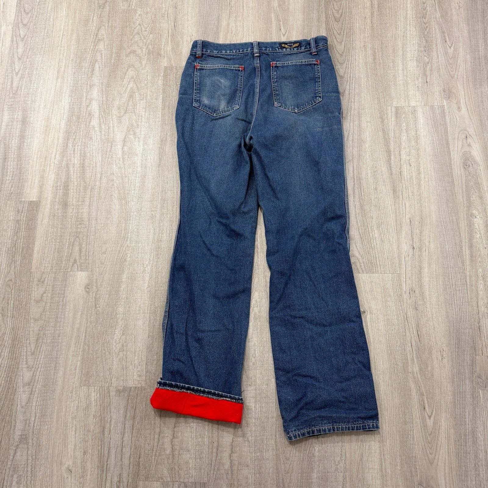 Vintage Vintage DRC Fleece Lined Jeans Men's 34 (Fits 34x31) Faded Size US 34 / EU 50 - 9 Thumbnail